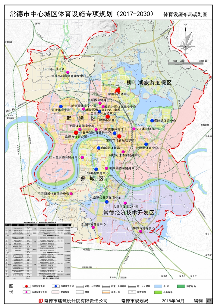 常德市中心城区体育设施专项规划20172030批后公告